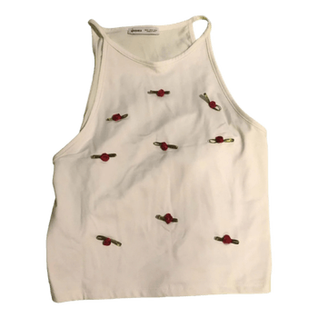 Bershka white tank top