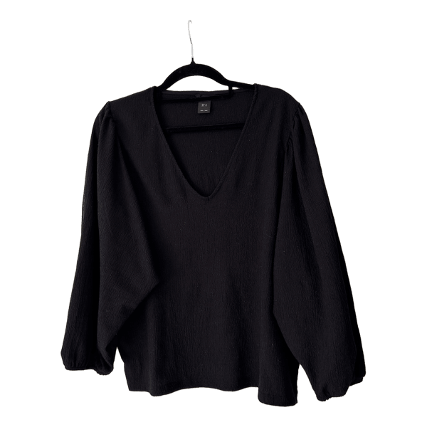 Lindex black v-neck blouse