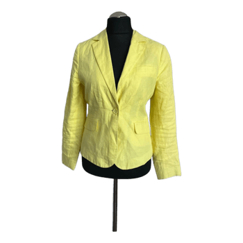 Yellow linen blazer