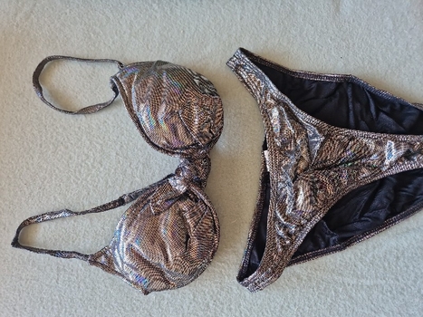 Y2k Vintage Metallic Bikini Made in USA