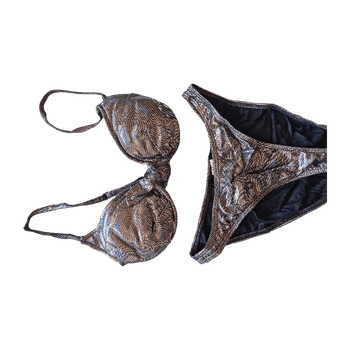 Y2k Vintage Metallic Bikini Made in USA