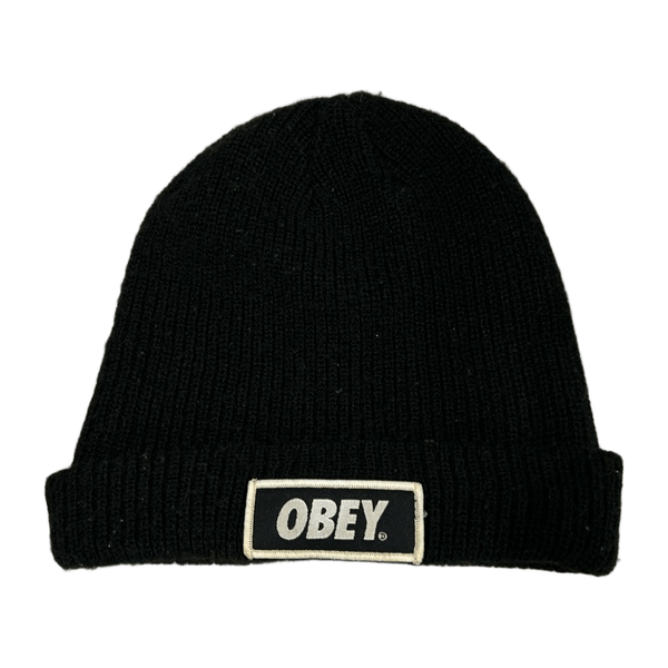 Black obey beanie