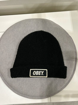 Black obey beanie
