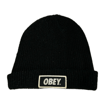 Black obey beanie