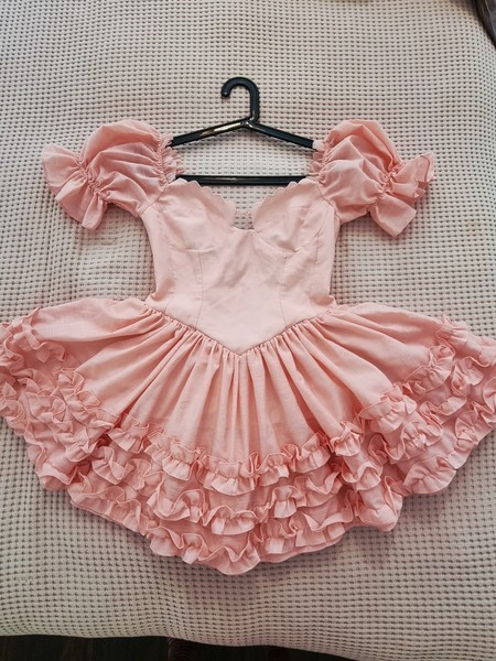 Pink ruffled mini dress