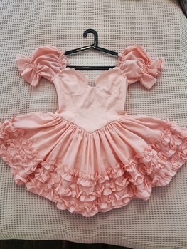 Pink ruffled mini dress