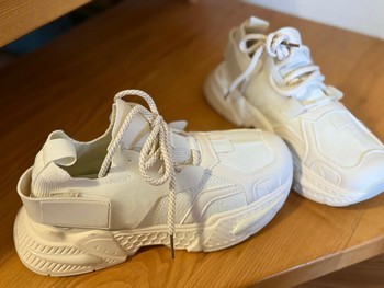White chunky sneakers