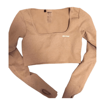 Bo + tee cropped longsleeve workout top