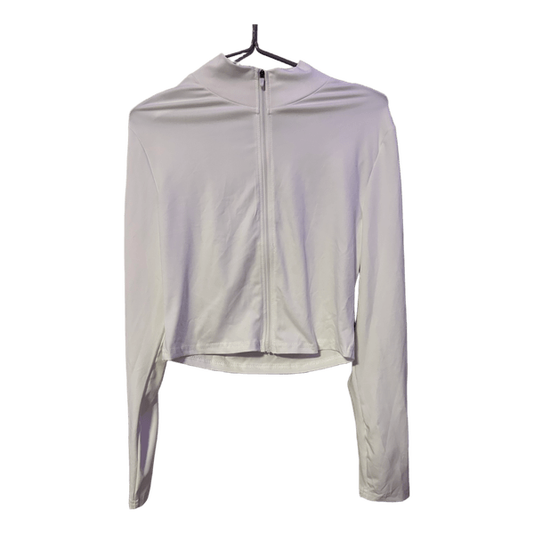 White zip-up jacket