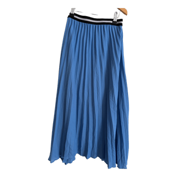 Stradivarius blue pleated skirt