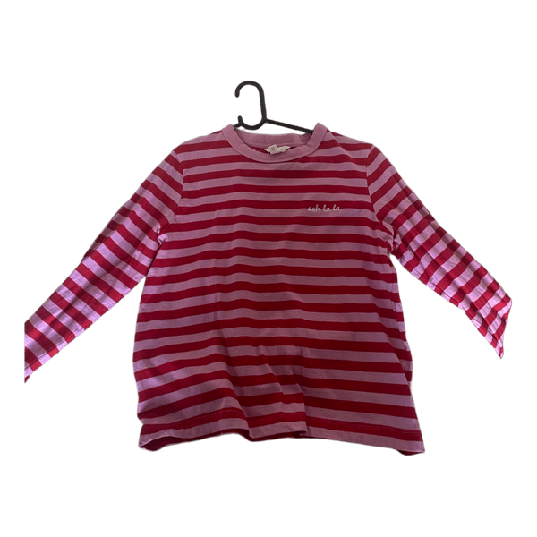Stribet langærmet t-shirt