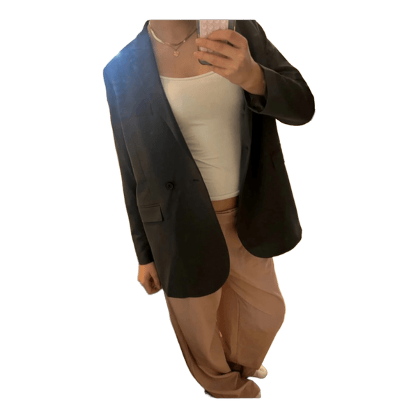 Mørkegrå oversize blazer