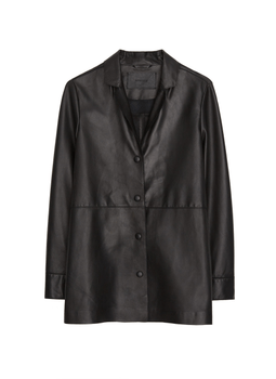 Black leather blazer