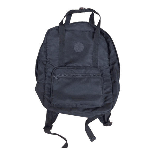 Black nylon backpack