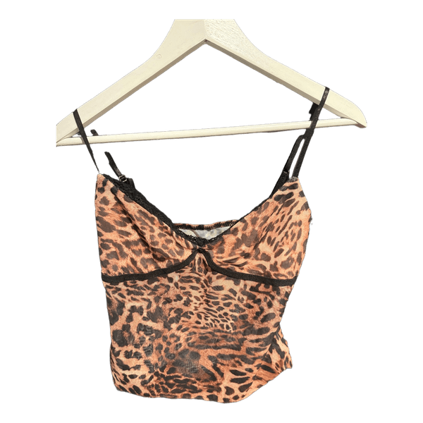 Leopardmønstret stroptop