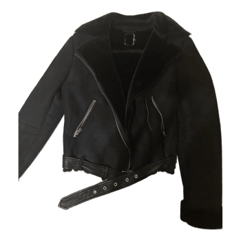Black faux leather jacket