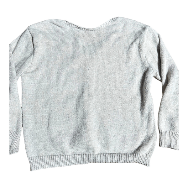 White knit cardigan