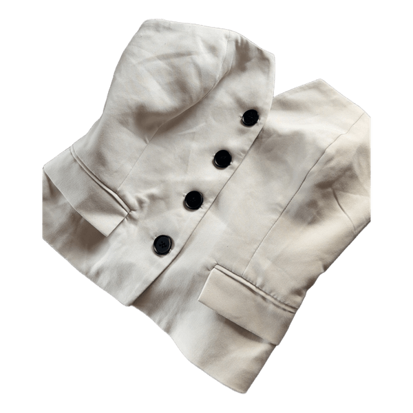 Beige buttoned corset top