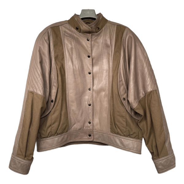 Vintage real leather bomber jacket Giorgio Mobiani