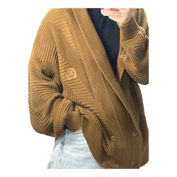 Brown knit cardigan
