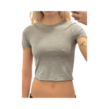 Gray crop t-shirt