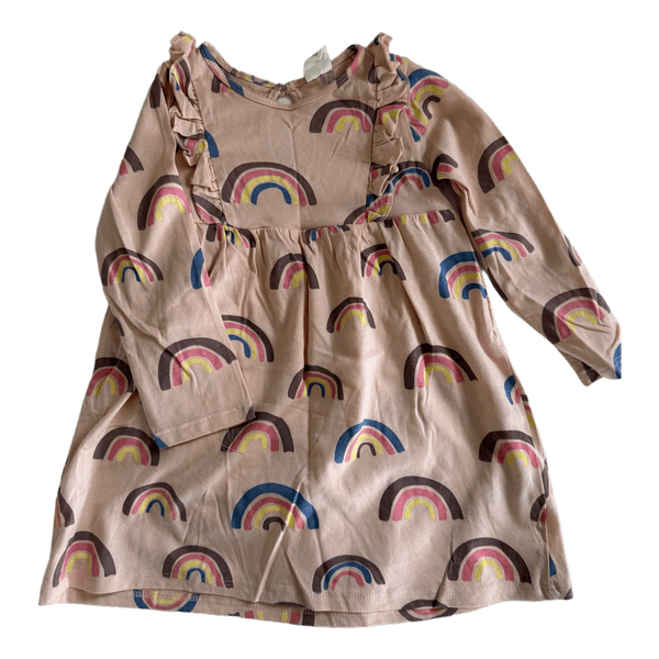 Pink rainbow print dress