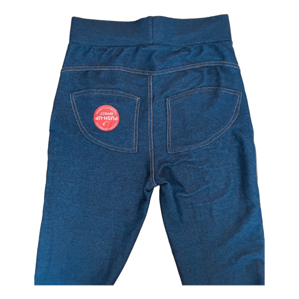 Tummansiniset push-up jeggingsit