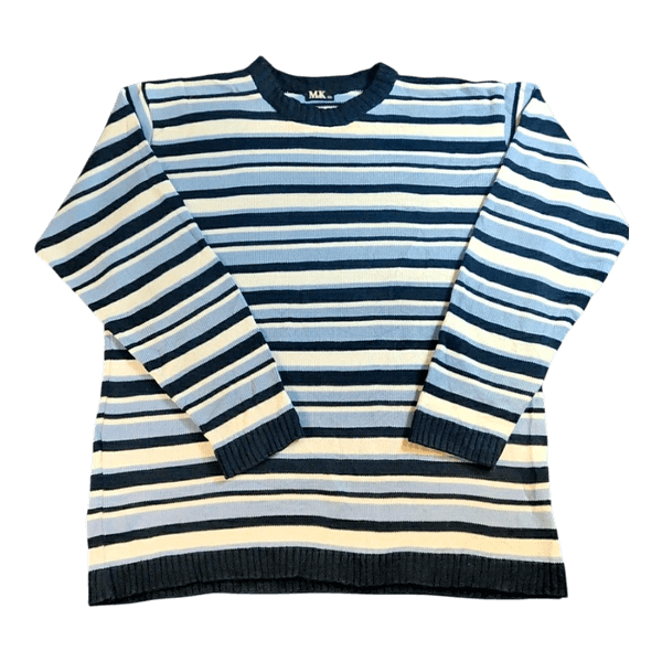 M.K. Vintage neule - Sininen Raita Retro - XL