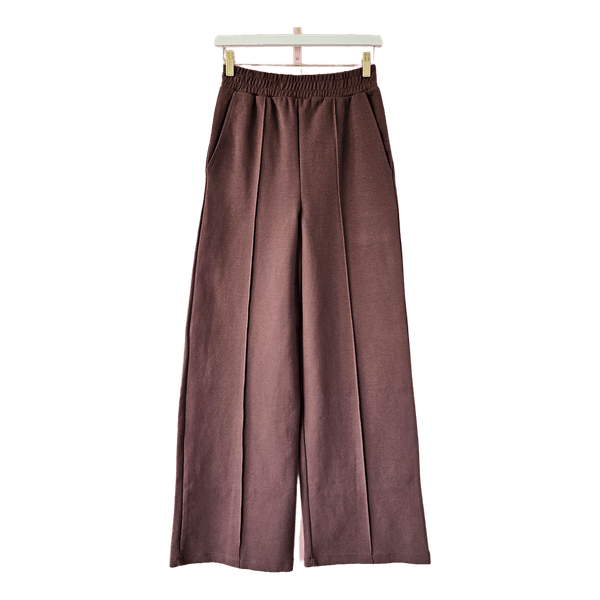 ASOS Design Brown Wide-Leg Trousers Size XS