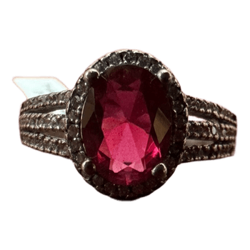 New 925 Silver Statement Ring with Sparkling Zirconia | NOS