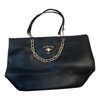 Black shoulder tote bag