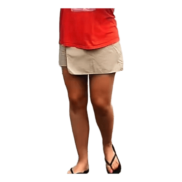 Beige nederdelsshorts