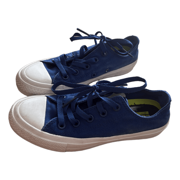 Blue Converse sneakers