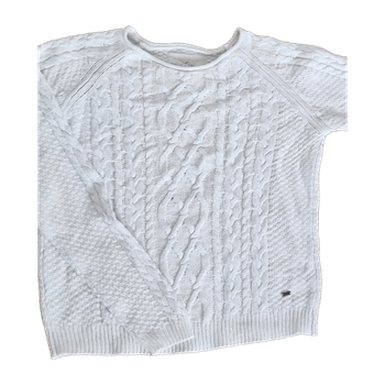 Holly &white cardigan