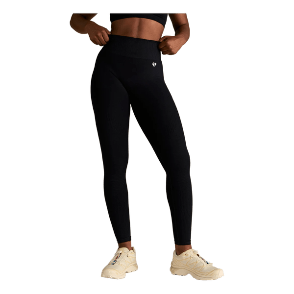 Black seamless sports leggings