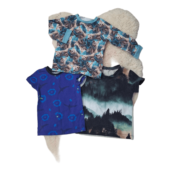 3 handmade blouses 74/80/86