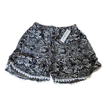 Black paisley shorts