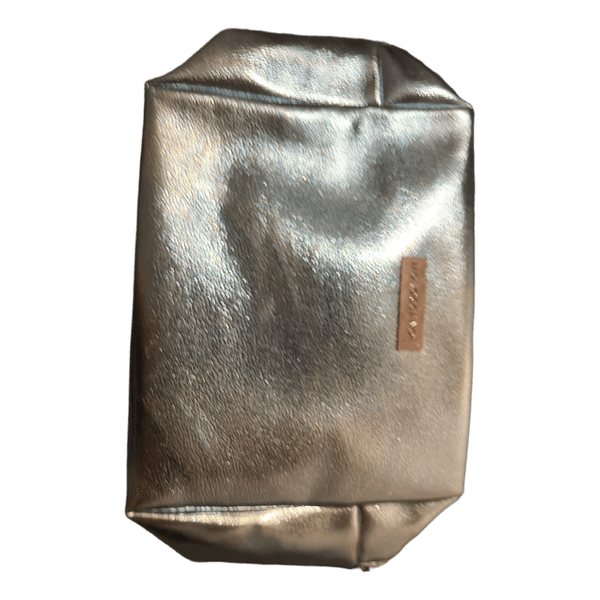 Silver cosmetic bag