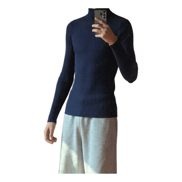 Navy ribbed sweater | M