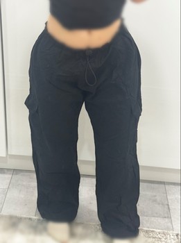 Black parachute pants bik bok