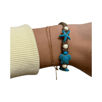 Turquoise sea charm bracelet