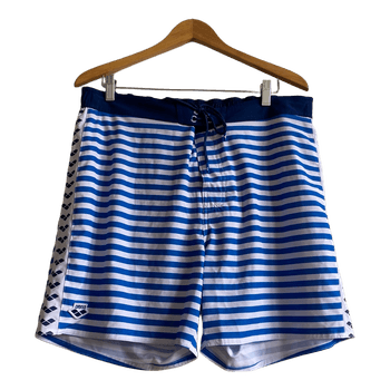 Arena Icons Men’s Swim Shorts XXL Blue White Striped Beach Shorts