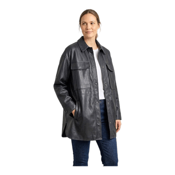 Amisu oversize leather jacket