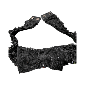 Musta paljetti vyötärövyö