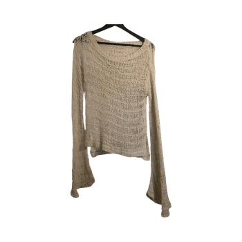 White crochet sweater