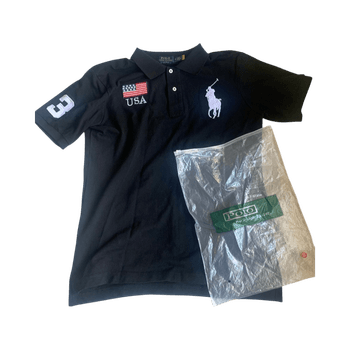 Polo shirt with patches