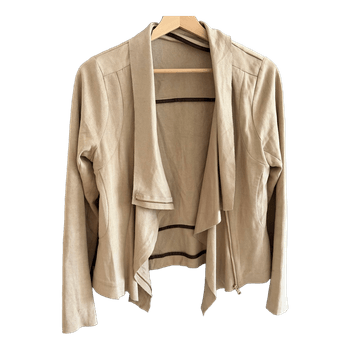Beige suede effect jacket