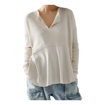 Altar'd State boho sweater knit layered peplum waffle knit oversized