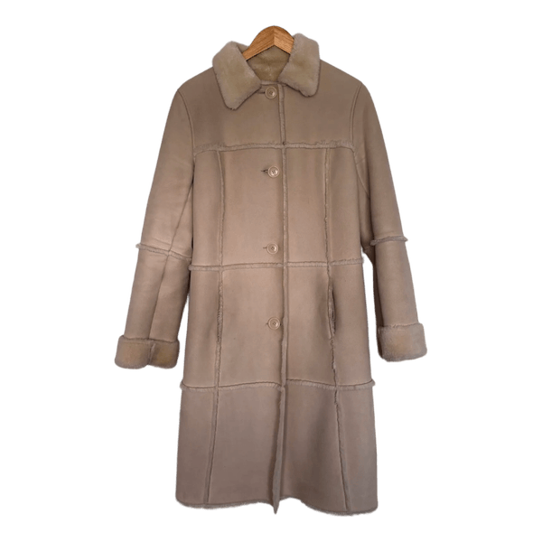 Beige shearling coat