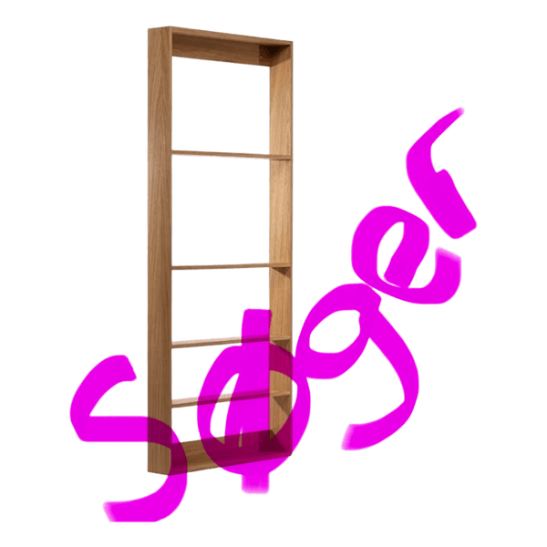 Fivesquare reol i egetræ